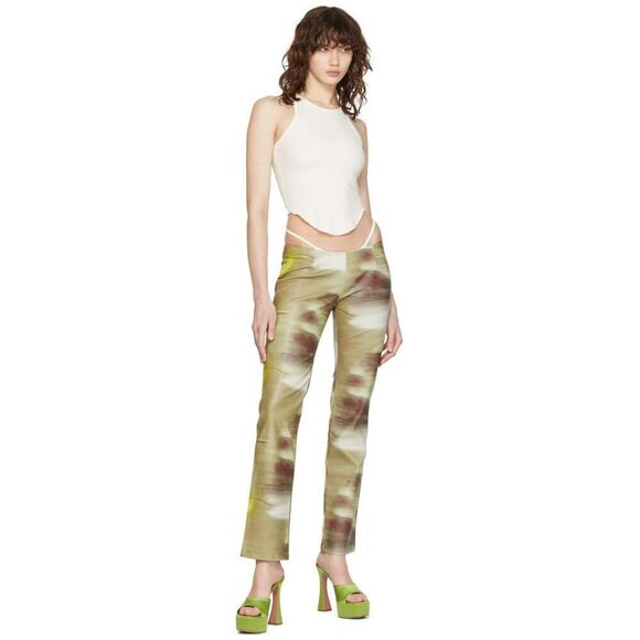 Miaou SSENSE MULTICOLOR REX TROUSER MOTION Low-Rise Flare Pants size XS NWT $255 - Picture 1 of 8